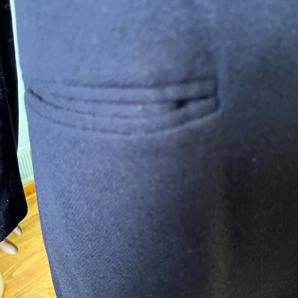 Sag Harbor Vintage Wool Blazer 10 Navy Blue Academia Career Business Preppy Boxy - Picture 4 of 5